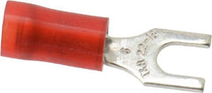 Thomas & Betts - #6 Stud, 22 to 16 AWG Compatible, Partially Insulated, Crimp Connection, Standard Fork Terminal - Caliber Tooling