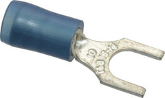 Thomas & Betts - #10 Stud, 18 to 14 AWG Compatible, Partially Insulated, Crimp Connection, Standard Fork Terminal - Caliber Tooling