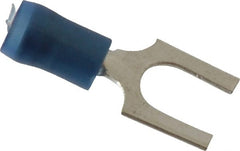 Thomas & Betts - 1/4" Stud, 18 to 14 AWG Compatible, Partially Insulated, Crimp Connection, Standard Fork Terminal - Caliber Tooling