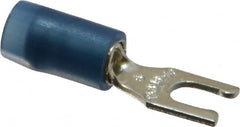 Thomas & Betts - #6 Stud, 18 to 14 AWG Compatible, Partially Insulated, Crimp Connection, Locking Fork Terminal - Caliber Tooling