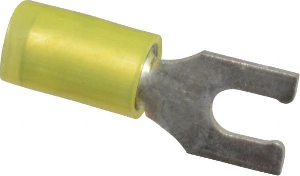 Thomas & Betts - #8 Stud, 12 to 10 AWG Compatible, Partially Insulated, Crimp Connection, Locking Fork Terminal - Caliber Tooling