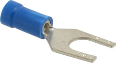 Thomas & Betts - 1/4" Stud, 18 to 14 AWG Compatible, Partially Insulated, Crimp Connection, Standard Fork Terminal - Caliber Tooling