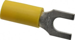 Thomas & Betts - #10 Stud, 12 to 10 AWG Compatible, Partially Insulated, Crimp Connection, Standard Fork Terminal - Caliber Tooling