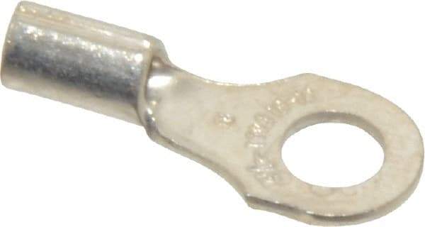 Thomas & Betts - 18-14 AWG Noninsulated Crimp Connection D Shaped Ring Terminal - #8 Stud, 3/4" OAL x 0.31" Wide, Tin Plated Copper Contact - Caliber Tooling