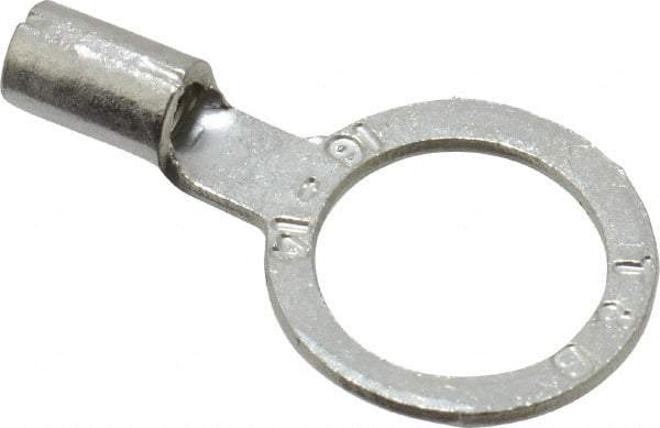 Thomas & Betts - 18-14 AWG Noninsulated Crimp Connection D Shaped Ring Terminal - 3/8" Stud, 0.96" OAL x 0.54" Wide, Tin Plated Copper Contact - Caliber Tooling