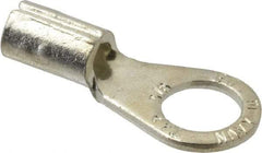 Thomas & Betts - 8 AWG Noninsulated Crimp Connection Circular Ring Terminal - 3/8" Stud, 1.32" OAL x 0.59" Wide, Tin Plated Copper Contact - Caliber Tooling