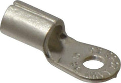 Thomas & Betts - 6 AWG Noninsulated Crimp Connection Circular Ring Terminal - #10 Stud, 1.13" OAL x 0.48" Wide, Tin Plated Copper Contact - Caliber Tooling