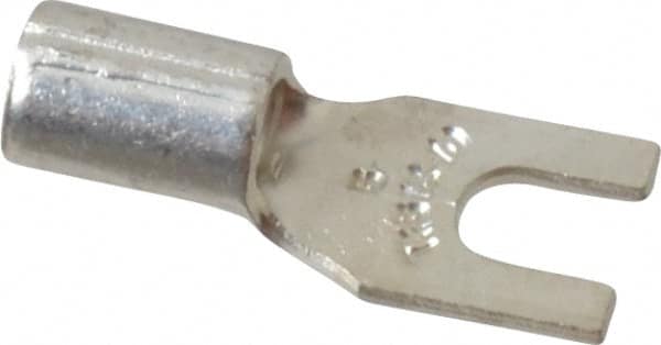 Thomas & Betts - #6 Stud, 12 to 10 AWG Compatible, Noninsulated, Crimp Connection, Standard Fork Terminal - Caliber Tooling