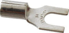 Thomas & Betts - #10 Stud, 12 to 10 AWG Compatible, Noninsulated, Crimp Connection, Standard Fork Terminal - Caliber Tooling