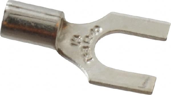 Thomas & Betts - 1/4" Stud, 12 to 10 AWG Compatible, Noninsulated, Crimp Connection, Standard Fork Terminal - Caliber Tooling