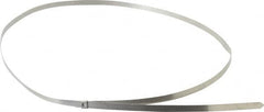 Thomas & Betts - 35" Long Natural (Color) Stainless Steel Standard Cable Tie - 200 Lb Tensile Strength, 0.38mm Thick, 254mm Max Bundle Diam - Caliber Tooling