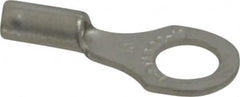 Thomas & Betts - 22-16 AWG Noninsulated Crimp Connection D Shaped Ring Terminal - #10 Stud, 3/4" OAL x 0.31" Wide, Tin Plated Copper Contact - Caliber Tooling