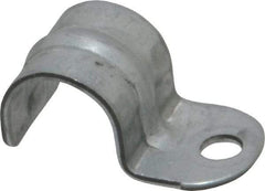 Thomas & Betts - 1/2" Pipe, Steel, Zinc Plated" Pipe or Conduit Strap - 1 Mounting Hole - Caliber Tooling