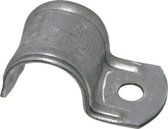 Thomas & Betts - 1/2" Pipe, Steel, Zinc Plated" Pipe or Conduit Strap - 1 Mounting Hole - Caliber Tooling