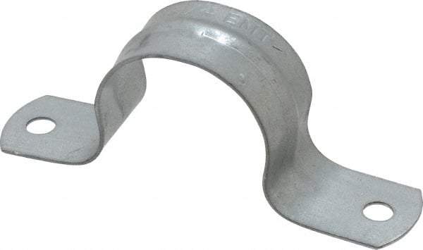 Thomas & Betts - 1-1/4 Pipe, Steel, Zinc Plated Pipe or Conduit Strap - 2 Mounting Holes - Caliber Tooling