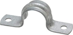 Thomas & Betts - 1/2 Pipe, Steel, Zinc Plated Pipe or Conduit Strap - 2 Mounting Holes - Caliber Tooling