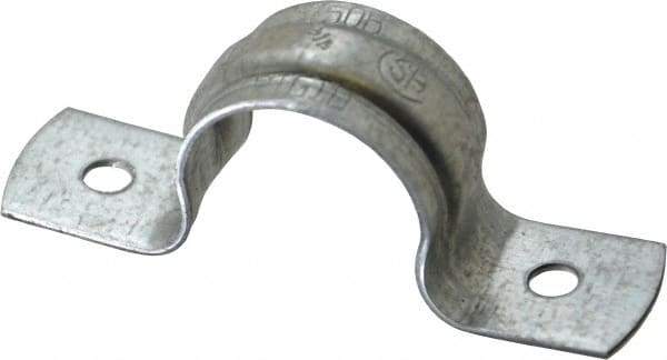 Thomas & Betts - 3/4 Pipe, Steel, Zinc Plated Pipe or Conduit Strap - 2 Mounting Holes - Caliber Tooling