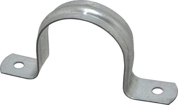 Thomas & Betts - 2 Pipe, Steel, Zinc Plated Pipe or Conduit Strap - 2 Mounting Holes - Caliber Tooling