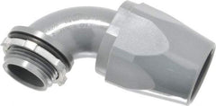 Thomas & Betts - 1" Trade, Thermoplastic Threaded Angled Liquidtight Conduit Connector - Insulated - Caliber Tooling