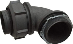 Thomas & Betts - 2" Trade, Thermoplastic Threaded Angled Liquidtight Conduit Connector - Insulated - Caliber Tooling