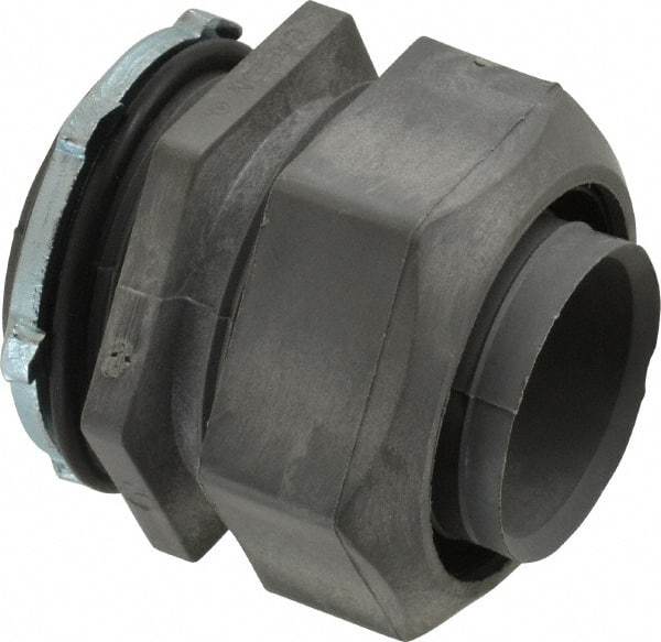 Thomas & Betts - 1-1/2" Trade, Thermoplastic Threaded Straight Liquidtight Conduit Connector - Insulated - Caliber Tooling