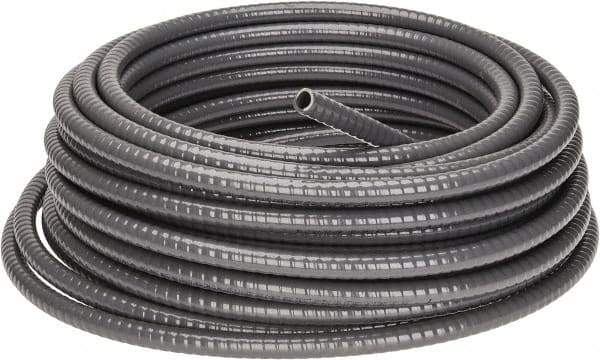 Thomas & Betts - 3/8" Trade Size, 100' Long, Flexible Liquidtight Conduit - PVC, 0.489" ID, Gray - Caliber Tooling