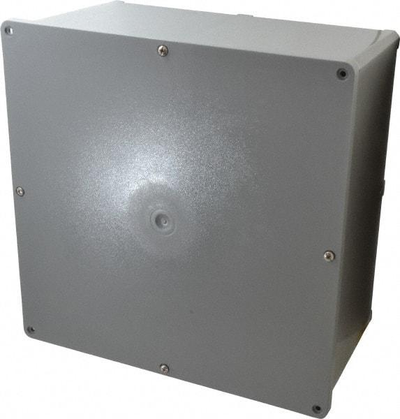 Thomas & Betts - Thermoplastic Junction Box Enclosure Screw Flat Cover - NEMA 4, 4X, 12" Wide x 12" High x 6" Deep, Corrosion Resistant - Caliber Tooling