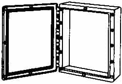 Thomas & Betts - Thermoplastic Standard Enclosure Hinge Flat Cover - NEMA 1, 2, 3, 4, 12, 3S, 3SX, 3X, 4X, 24-1/2" Wide x 30-1/2" High x 9-1/2" Deep - Caliber Tooling