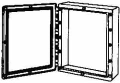 Thomas & Betts - Thermoplastic Standard Enclosure Hinge Flat Cover - NEMA 1, 2, 3, 4, 12, 3S, 3SX, 3X, 4X, 24-1/2" Wide x 30-1/2" High x 7-1/2" Deep - Caliber Tooling