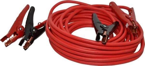 Southwire - 25 Ft. Long, 250 Amperage Rating, Insulated No Shock Sidekick Clamp - Red, 4 Wire Guage - Caliber Tooling