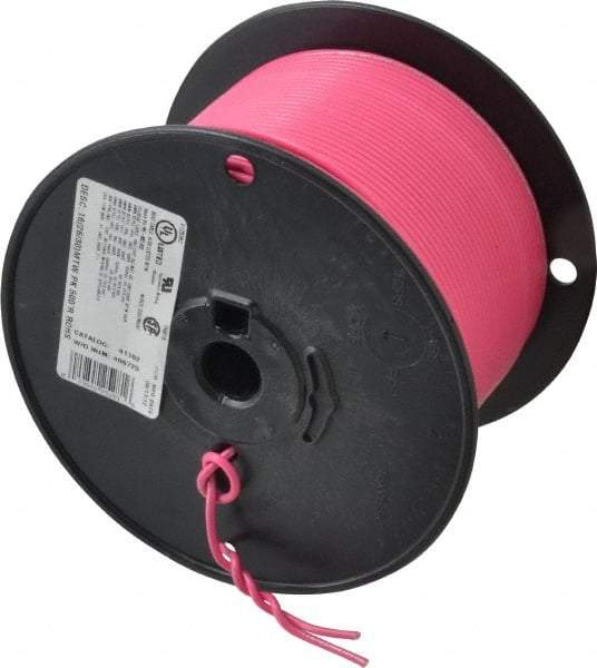 Southwire - 16 AWG, 26 Strand, Pink Machine Tool Wire - PVC, Acid, Moisture and Oil Resistant, 500 Ft. Long - Caliber Tooling