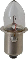 Value Collection - 1.11 Watt, 3.7 Volt, Incandescent Miniature & Specialty B3-1/2 Lamp - Single Contact Miniature Flanged Base, 1 to 1.999 Equivalent Range, Warm (1,000 to 3,000), Dimmable, 1-1/4" OAL - Caliber Tooling