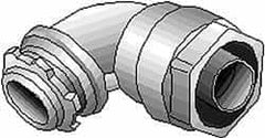 Thomas & Betts - 2-1/2" Trade, Malleable Iron Threaded Angled Liquidtight Conduit Connector - Insulated - Caliber Tooling