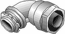 Thomas & Betts - 4" Trade, Malleable Iron Threaded Angled Liquidtight Conduit Connector - Insulated - Caliber Tooling