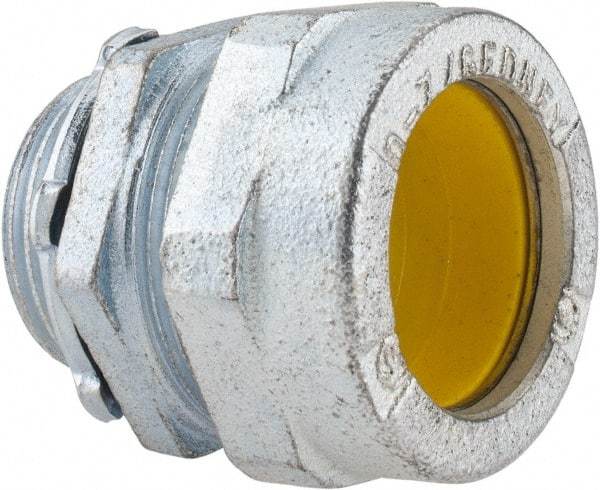 O-Z/Gedney - 1 to 1.2" Cable Capacity, Liquidtight, Straight Strain Relief Cord Grip - 1 NPT Thread, 1-3/8" Long, Iron - Caliber Tooling