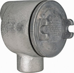 Thomas & Betts - (2) 1" Knockouts, Iron Round GUAB - 3-1/2" Overall Width x 2.31" Overall Depth - Caliber Tooling