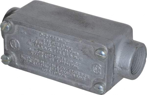 O-Z/Gedney - C Body, 3/4" Trade, Rigid Malleable Iron Conduit Body - Rectangle, 1" OAL, Hazardous Locations - Caliber Tooling