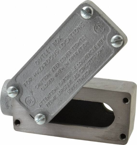 O-Z/Gedney - LB Body, 3/4" Trade, Rigid Malleable Iron Conduit Body - Rectangle, 1" OAL, Hazardous Locations - Caliber Tooling