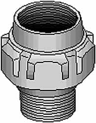 Thomas & Betts - 2" Trade, Steel Threaded Straight Rigid/Intermediate (IMC) Conduit Male Union - Noninsulated - Caliber Tooling