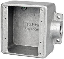 Thomas & Betts - 2 Gang, (1) 3/4" Knockout, Iron Rectangle Device Box - Zinc Plated - Caliber Tooling