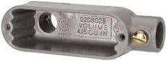 Hubbell Killark - Form Set Screw, LB Body, 1/2" Trade, EMT Aluminum Conduit Body - Oval, 4-17/32" OAL, 4 cc Capacity - Caliber Tooling