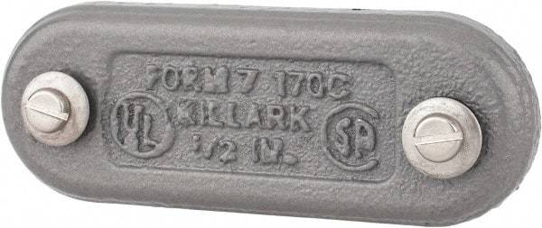 Hubbell Killark - 1/2" Trade, Cast Iron Conduit Body Cover Plate - Use with Form 7 Conduit Bodies - Caliber Tooling