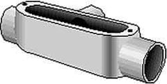 Hubbell Killark - Form 85, T Body, 2" Trade, IMC, Rigid Aluminum Conduit Body - Oval, 11-5/8" OAL, 70 cc Capacity, Hazardous & Wet Locations - Caliber Tooling