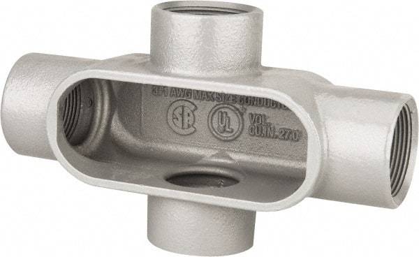 Hubbell Killark - Form 7, X Body, 1-1/2" Trade, IMC, Rigid Iron Conduit Body - Oval, 8-7/16" OAL, 27 cc Capacity, Gray, Hazardous & Wet Locations - Caliber Tooling