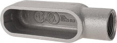 Hubbell Killark - Form 7, E Body, 1" Trade, IMC, Rigid Iron Conduit Body - Oval, 6-5/16" OAL, 11 cc Capacity, Gray, Hazardous & Wet Locations - Caliber Tooling