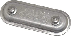 Hubbell Killark - 1/2" Trade, Aluminum Conduit Body Cover Plate - Use with Form 7 Conduit Bodies - Caliber Tooling