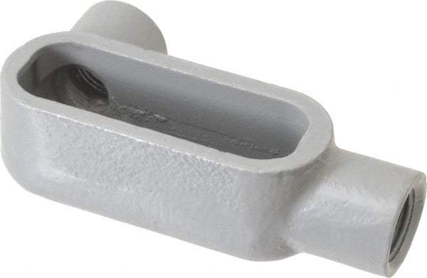 Hubbell Killark - Form 7, LL Body, 1/2" Trade, IMC, Rigid Iron Conduit Body - Oval, 4-11/16" OAL, 4 cc Capacity, Gray, Hazardous & Wet Locations - Caliber Tooling