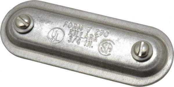 Hubbell Killark - 3/4" Trade, Aluminum Conduit Body Cover Plate - Use with Form 7 Conduit Bodies - Caliber Tooling