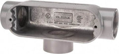 Hubbell Killark - Form 85, T Body, 1-1/2" Trade, IMC, Rigid Aluminum Conduit Body - Oval, 9-3/16" OAL, 33 cc Capacity, Hazardous & Wet Locations - Caliber Tooling