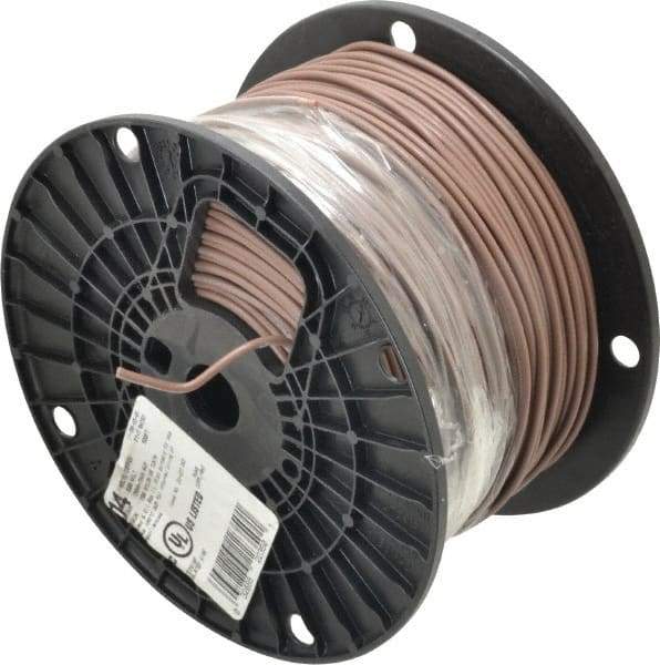 Southwire - THHN/THWN, 14 AWG, 15 Amp, 500' Long, Solid Core, 1 Strand Building Wire - Brown, Thermoplastic Insulation - Caliber Tooling